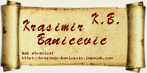 Krasimir Banićević vizit kartica